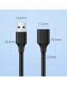 Hurtownia GSM - UGREEN US129 USB-A/USB-A 3.0 5Gb/s hosszabbító kábel 0.5m fekete - UGR1582 - {ean13} - Hurt