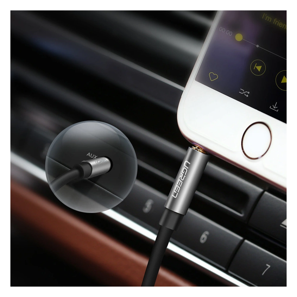 Hurtownia GSM - Kabel audio UGREEN AV119 AUX mini jack 3,5mm 1m czarny - UGR1583 - {ean13} - Hurt