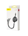 Hurtownia GSM - Rozwijany kabel Baseus Golden Loop 3w1 USB-A/microUSB - Lightning - USB-C 3.5A 35cm-120cm czarny - BSU4125 - {ean13} - Hurt