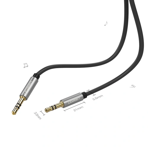 Kabel audio UGREEN AV119 AUX mini jack 3,5mm 1m czarny