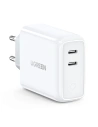 UGREEN CD199 hálózati töltő 2xUSB-C 36W PD fehér