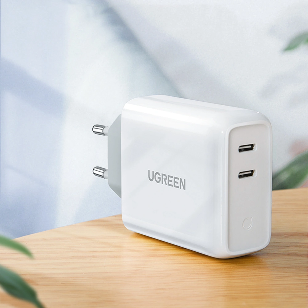 Hurtownia GSM - UGREEN CD199 hálózati töltő 2xUSB-C 36W PD fehér - UGR1585 - {ean13} - Hurt