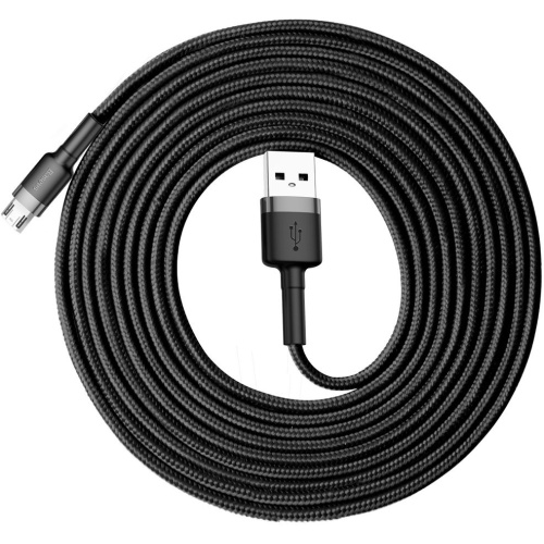 Baseus Distributor - 6953156296374 - BSU4126 - Baseus Cafule USB-A/microUSB Cable 2A 3M black-gray - B2B homescreen