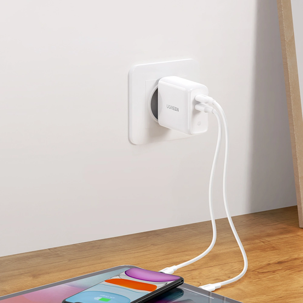 Hurtownia GSM - UGREEN CD199 hálózati töltő 2xUSB-C 36W PD fehér - UGR1585 - {ean13} - Hurt