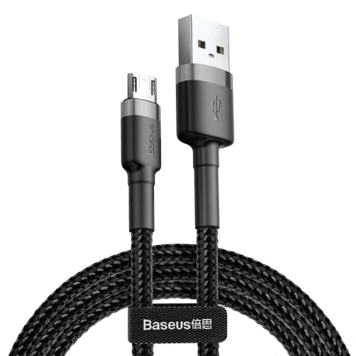 Kabel Baseus Cafule USB-A/microUSB 2A 3M czarno-szary
