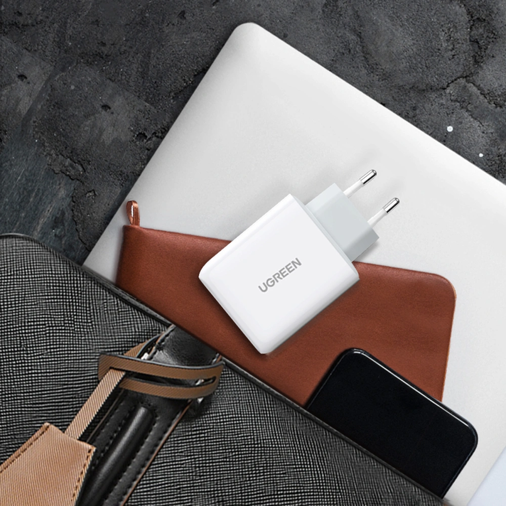Hurtownia GSM - UGREEN CD199 hálózati töltő 2xUSB-C 36W PD fehér - UGR1585 - {ean13} - Hurt