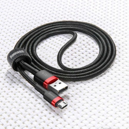 Kabel Baseus Cafule USB-A/microUSB 2A 3M czarno-szary