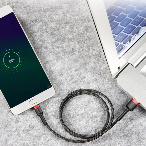 Kabel Baseus Cafule USB-A/microUSB 2A 3M czarno-szary