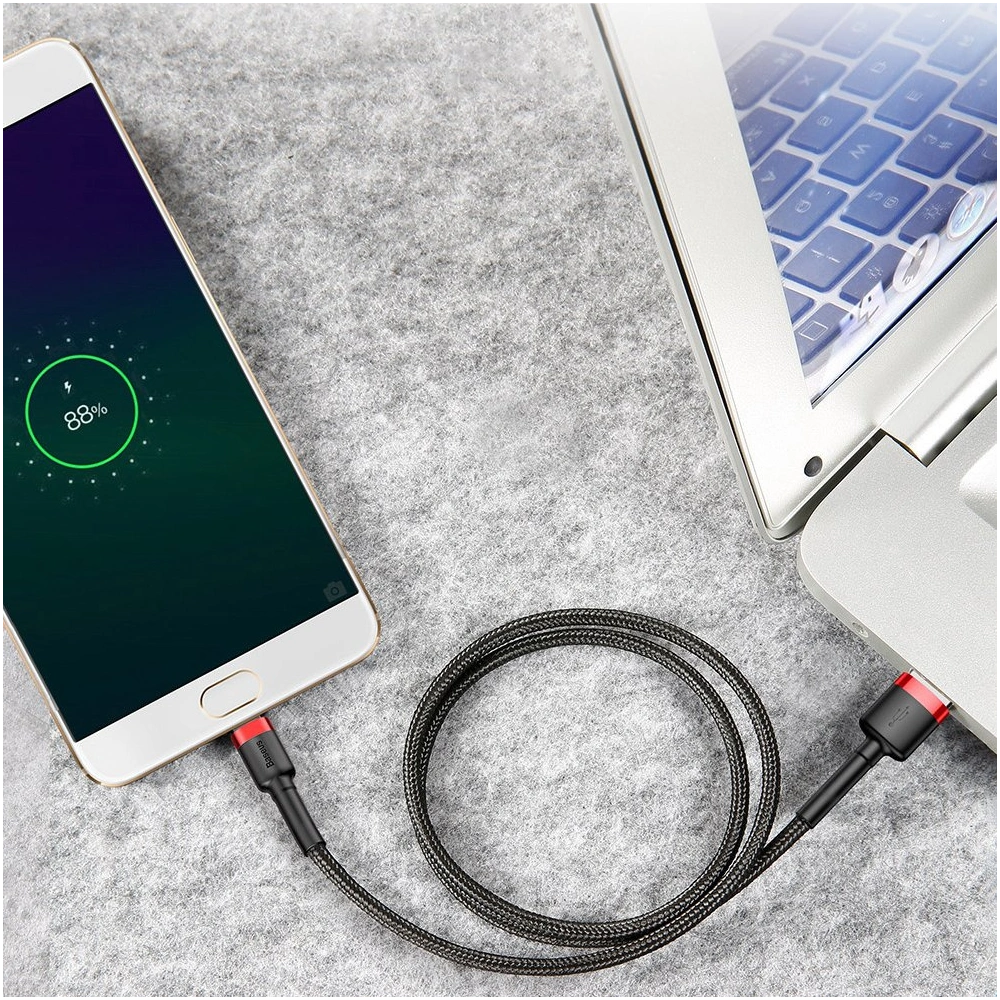 Hurtownia GSM - Kábel Baseus Cafule USB-A/microUSB 2A 3M fekete-szürke - BSU4126 - {ean13} - Hurt