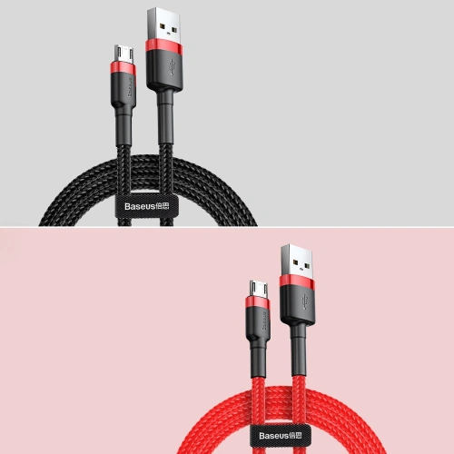 Kabel Baseus Cafule USB-A/microUSB 2A 3M czarno-szary
