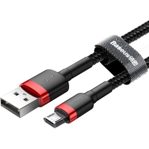 Kabel Baseus Cafule USB-A/microUSB 2A 3M czarno-czerwony