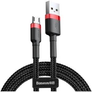Kabel Baseus Cafule USB-A/microUSB 2A 3M czarno-czerwony