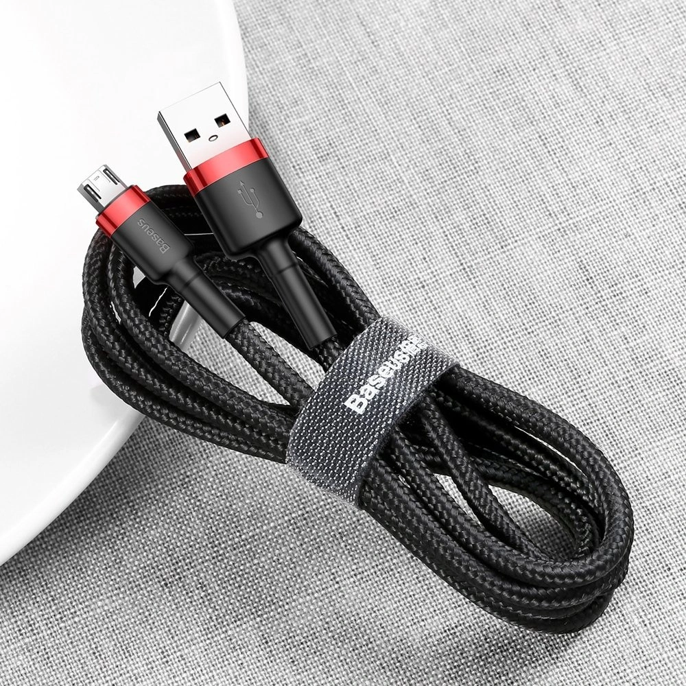 Hurtownia GSM - Kábel Baseus Cafule USB-A/microUSB 2A 3M fekete-piros - BSU4127 - {ean13} - Hurt