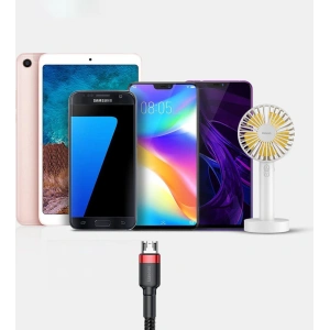 Kabel Baseus Cafule USB-A/microUSB 2A 3M czarno-czerwony