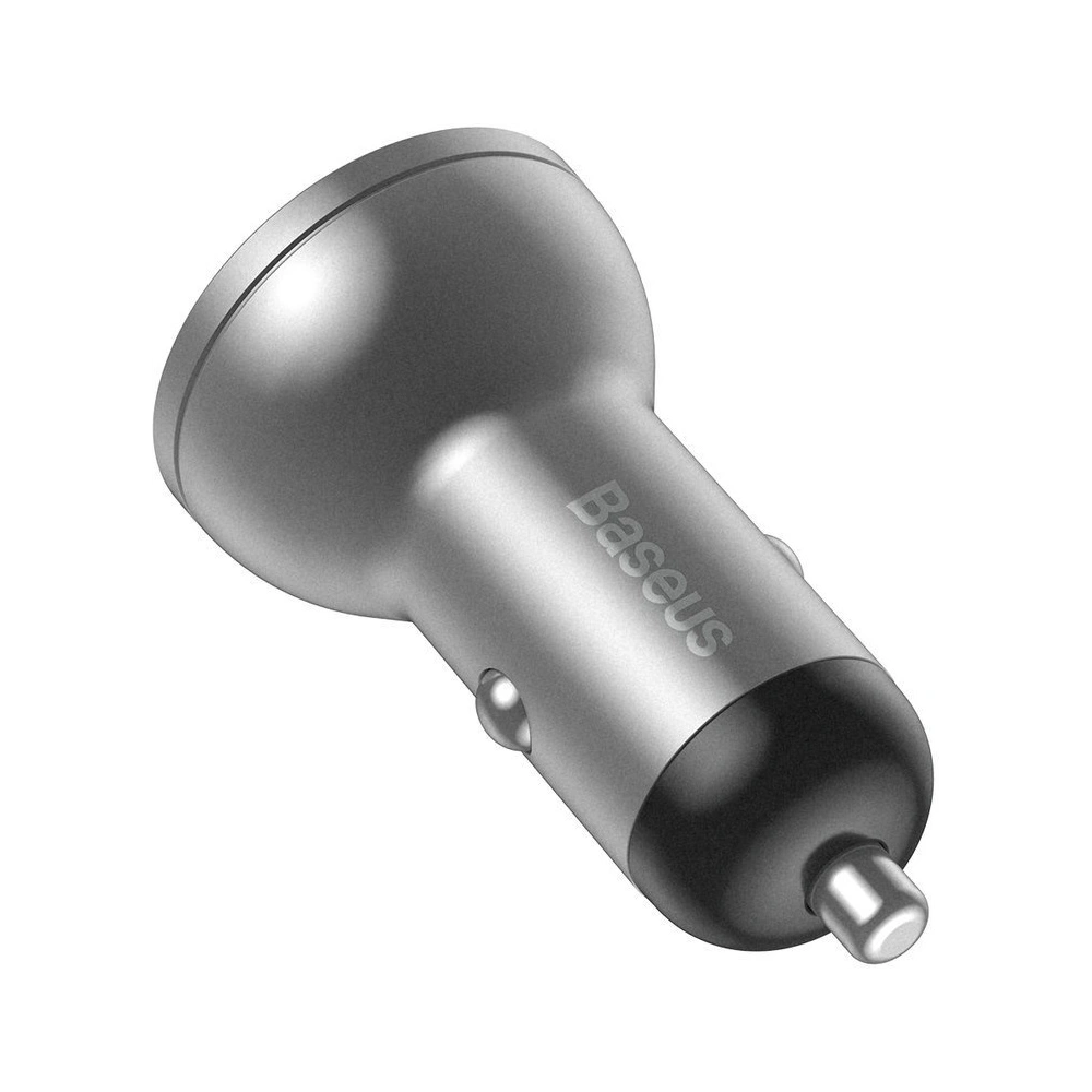 Wholesale Baseus 2xUSB Car Charger 4,8A 24W LCD silver - BSU4128 - {ean13} - Hurt