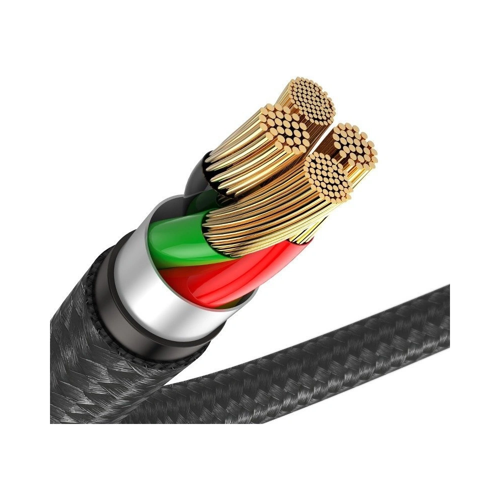 Hurtownia GSM - Kábel Baseus Horizontális USB-A/Lightning LED diódával 0.5m 2.4A (fekete) - BSU4131 - {ean13} - Hurt