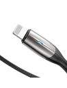 Hurtownia GSM - Kábel Baseus Horizontális USB-A/Lightning LED lámpával 1m 2.4A (fekete) - BSU4132 - {ean13} - Hurt