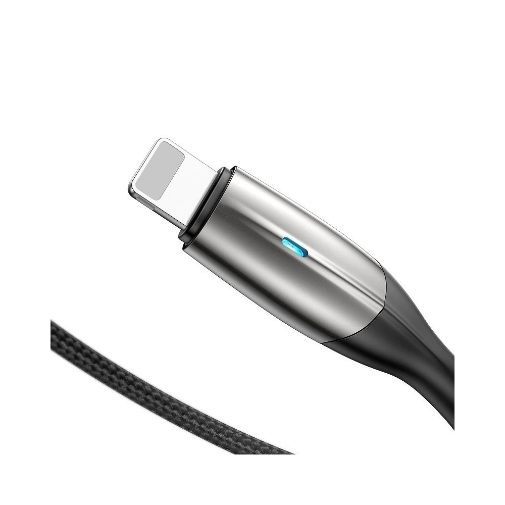 Hurtownia GSM - Kabel Baseus Horizontal USB-A/Lightning mit LED-Leuchte 1m 2.4A (schwarz) - BSU4132 - {ean13} - Hurt