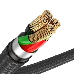 Kabel Baseus Horizontal USB-A/Lightning z diodą LED 1m 2.4A (czarny)