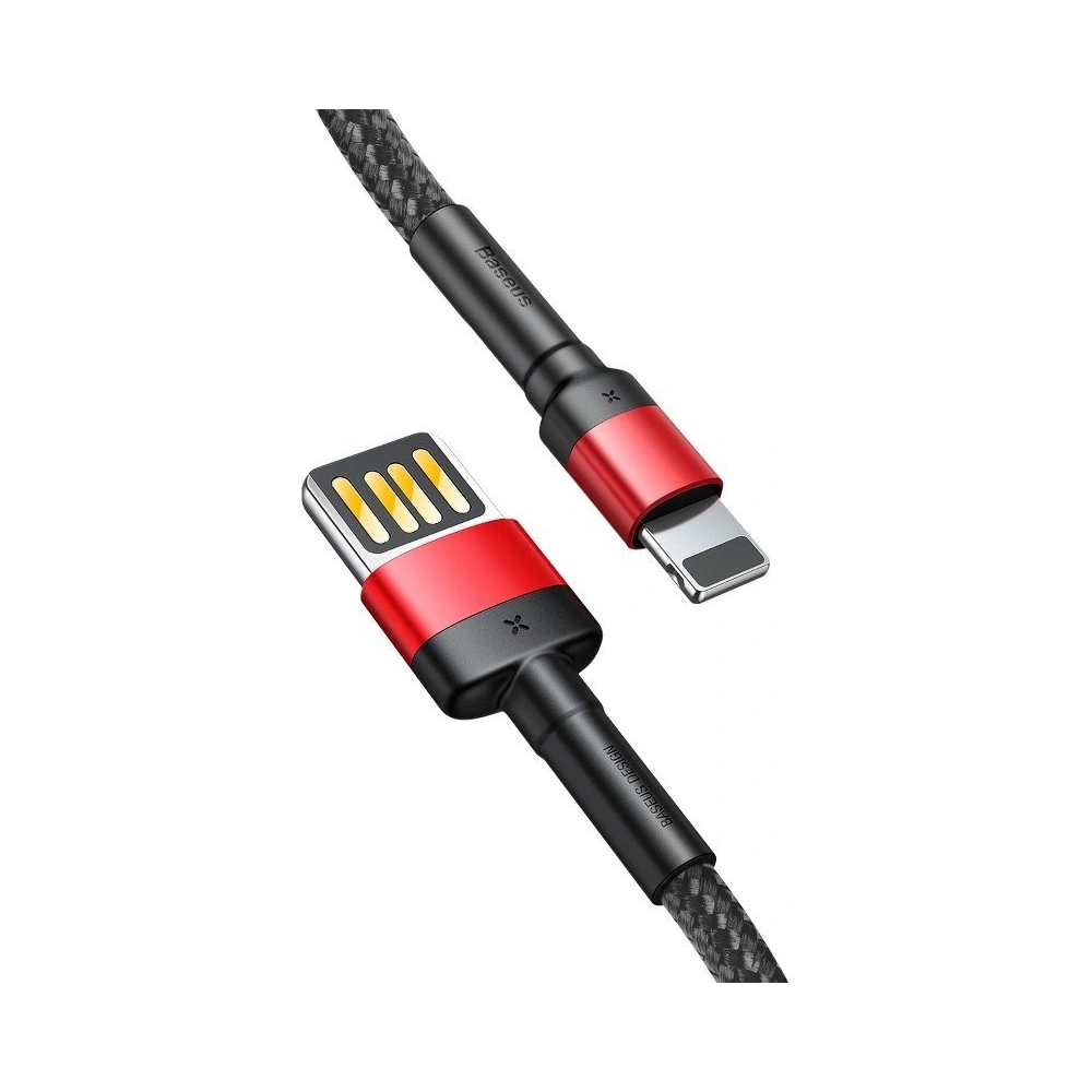 Hurtownia GSM - Kábel Baseus Cafule USB-A/Lightning 2,4A 1m (fekete-piros) - BSU4133 - {ean13} - Hurt