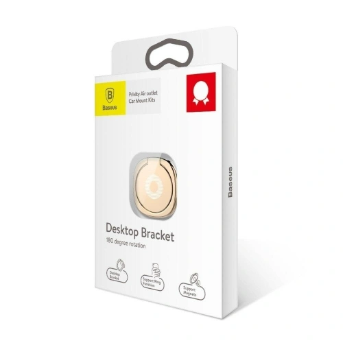 Uchwyt na telefon Baseus Privity pierścień, ring holder do telefonu (złoty)