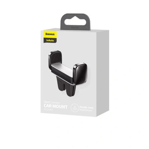 Uchwyt samochodowy Baseus Steel Cannon zaciskowy do kratki (srebrny)