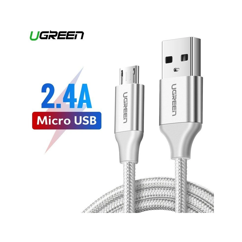 Hurtownia GSM - UGREEN USB-A/microUSB QC 3.0 2.4A 2m (fehér) kábel - UGR1590 - {ean13} - Hurt