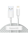 Kabel Baseus Simple Wisdom USB-A/Lightning 2.4A, 1.5m (weiß) [2 PACK]