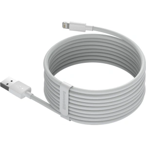 Kábel Baseus Simple Wisdom USB-A/Lightning 2.4A, 1.5m (fehér) [2 PACK]