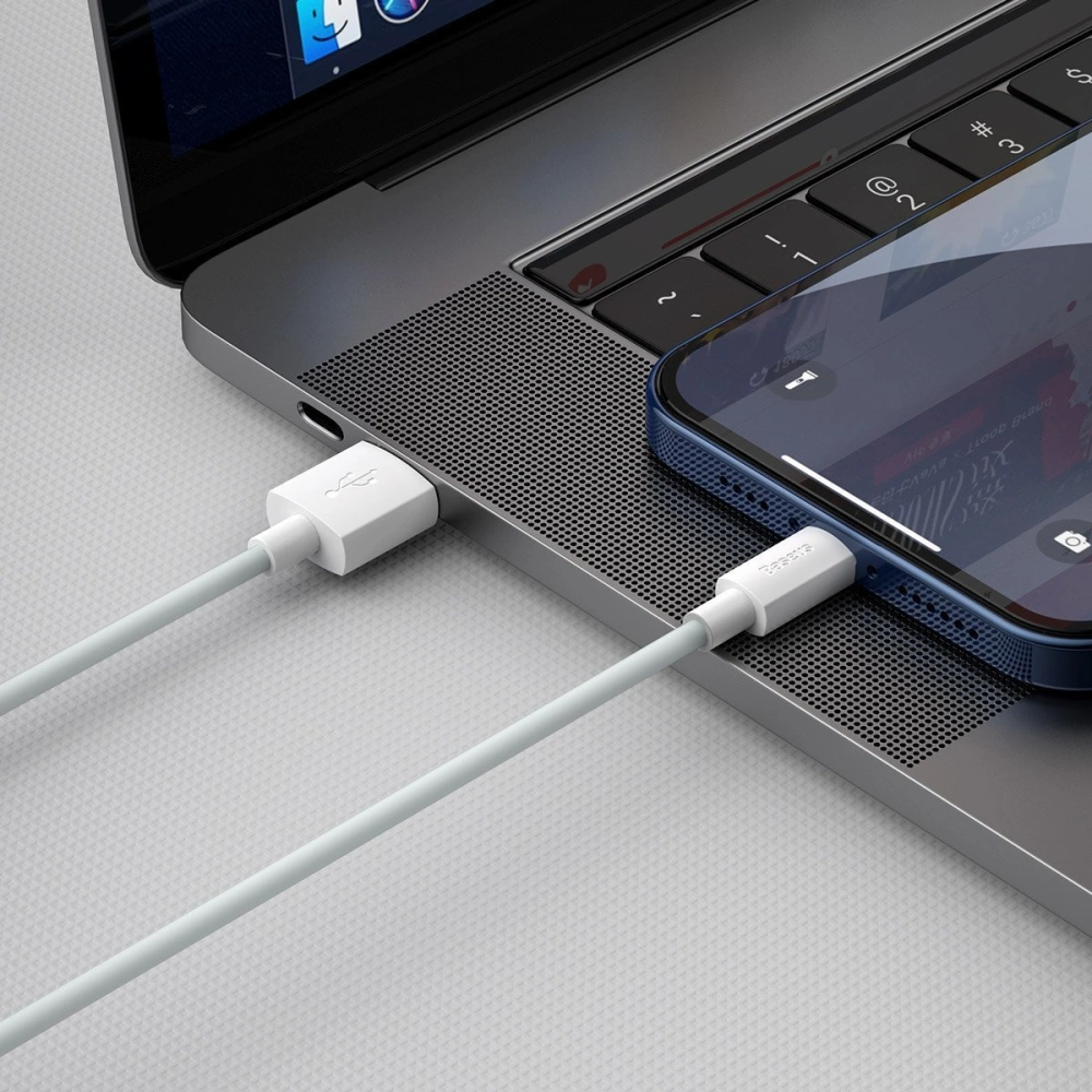 Hurtownia GSM - Kabel Baseus Simple Wisdom USB-A/Lightning 2.4A, 1.5m (weiß) [2 PACK] - BSU4140 - {ean13} - Hurt