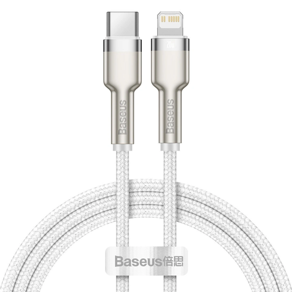 Hurtownia GSM - Cablu Baseus Cafule USB-C/Lightning PD, 20W, 1m (alb) - BSU4141 - {ean13} - Hurt