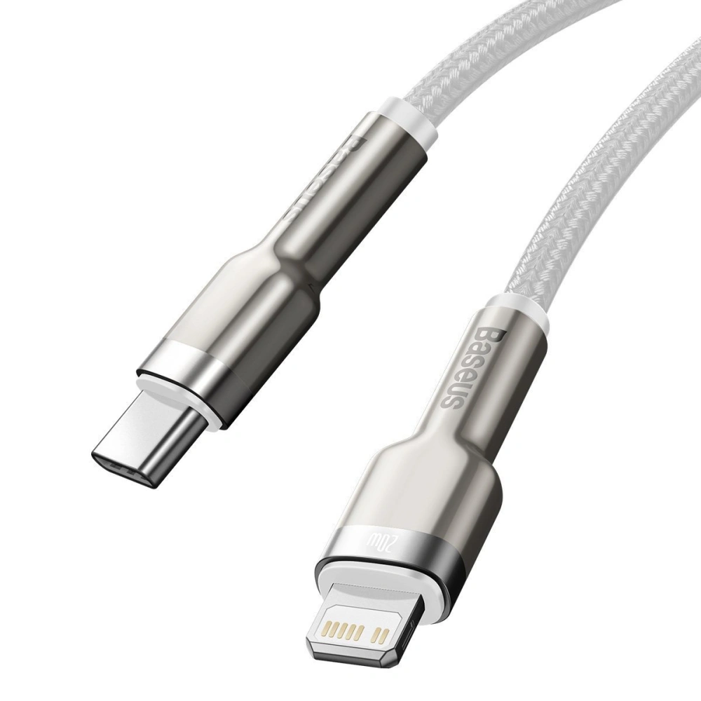 Hurtownia GSM - Cablu Baseus Cafule USB-C/Lightning PD, 20W, 1m (alb) - BSU4141 - {ean13} - Hurt