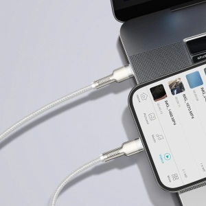 Kabel Baseus Cafule USB-C/Lightning PD, 20W, 1m (weiß)