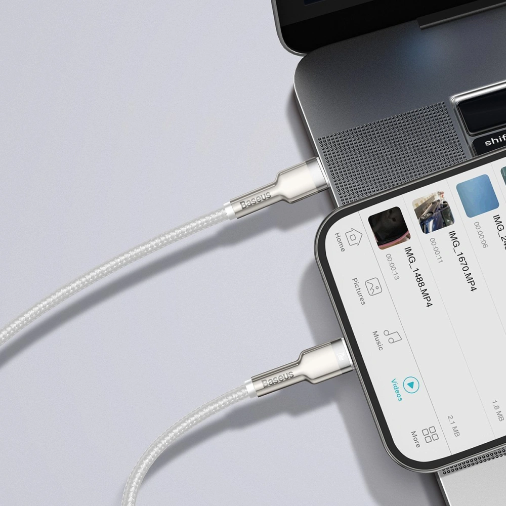Hurtownia GSM - Cablu Baseus Cafule USB-C/Lightning PD, 20W, 1m (alb) - BSU4141 - {ean13} - Hurt
