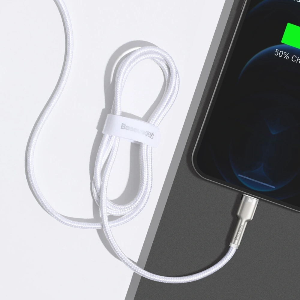 Hurtownia GSM - Cablu Baseus Cafule USB-C/Lightning PD, 20W, 1m (alb) - BSU4141 - {ean13} - Hurt
