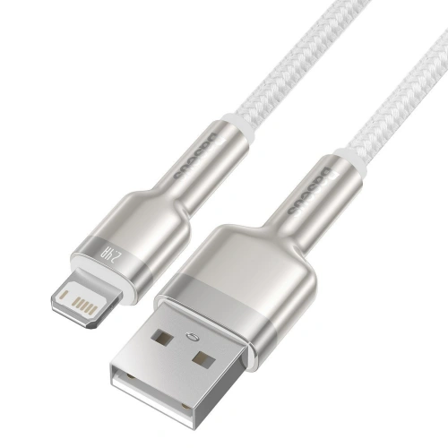 Kabel Baseus Cafule USB-A/Lightning 2.4A, 1m (biały)