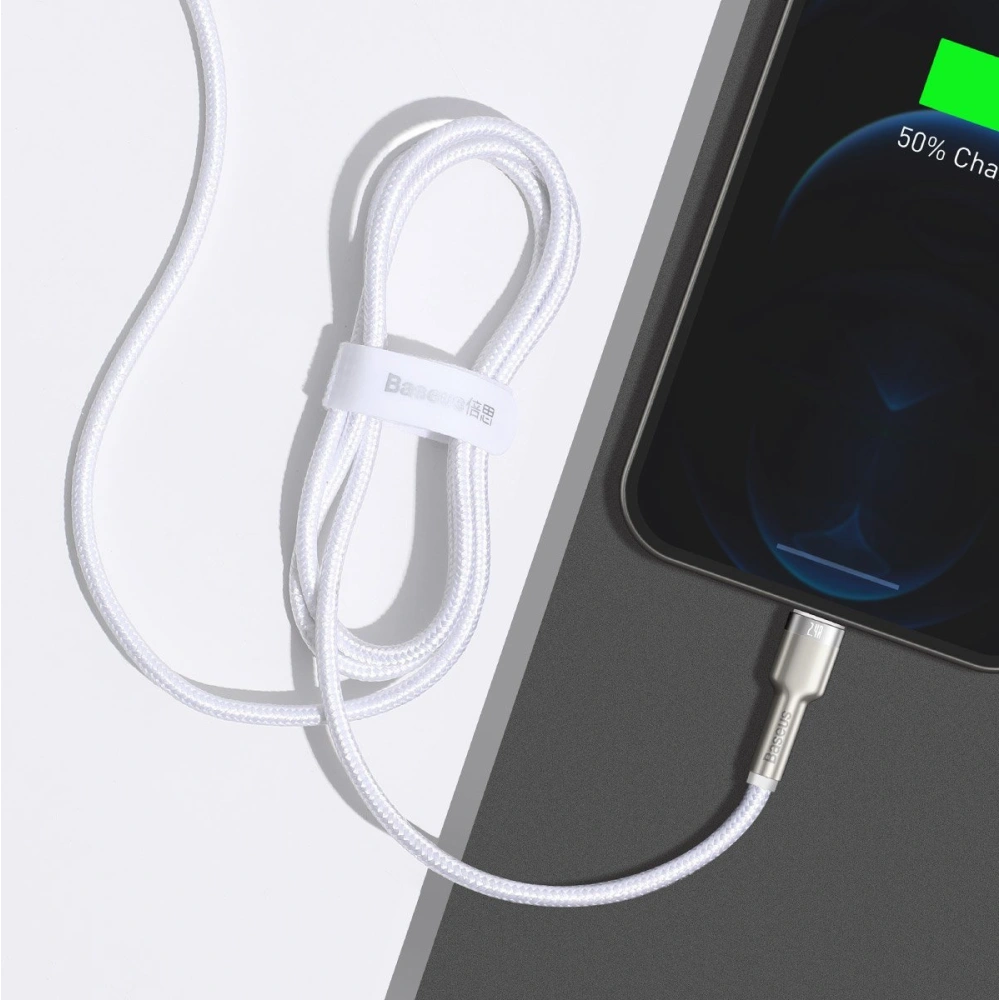 Hurtownia GSM - Kabel Baseus Cafule USB-A/Lightning 2.4A, 1m (weiß) - BSU4142 - {ean13} - Hurt