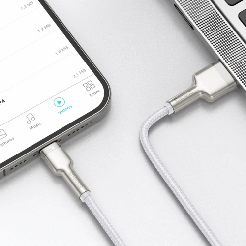 Kabel Baseus Cafule USB-A/Lightning 2.4A, 1m (biały)