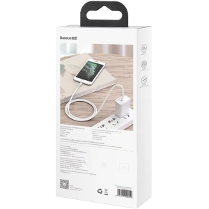 Kabel Baseus Cafule USB-A/Lightning 2.4A, 1m (biały)
