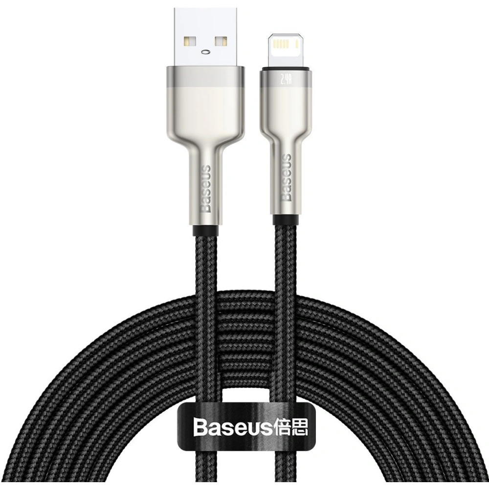 Hurtownia GSM - Kabel Baseus Cafule USB-A/Lightning 2.4A, 2m (schwarz) - BSU4143 - {ean13} - Hurt