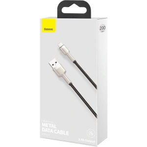 Kabel Baseus Cafule USB-A/Lightning 2.4A, 2m (czarny)