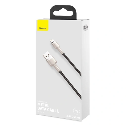 Kabel Baseus Cafule USB-A/Lightning 2.4A, 2m (czarny)