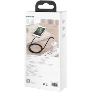 Kabel Baseus Cafule USB-A/Lightning 2.4A, 2m (czarny)