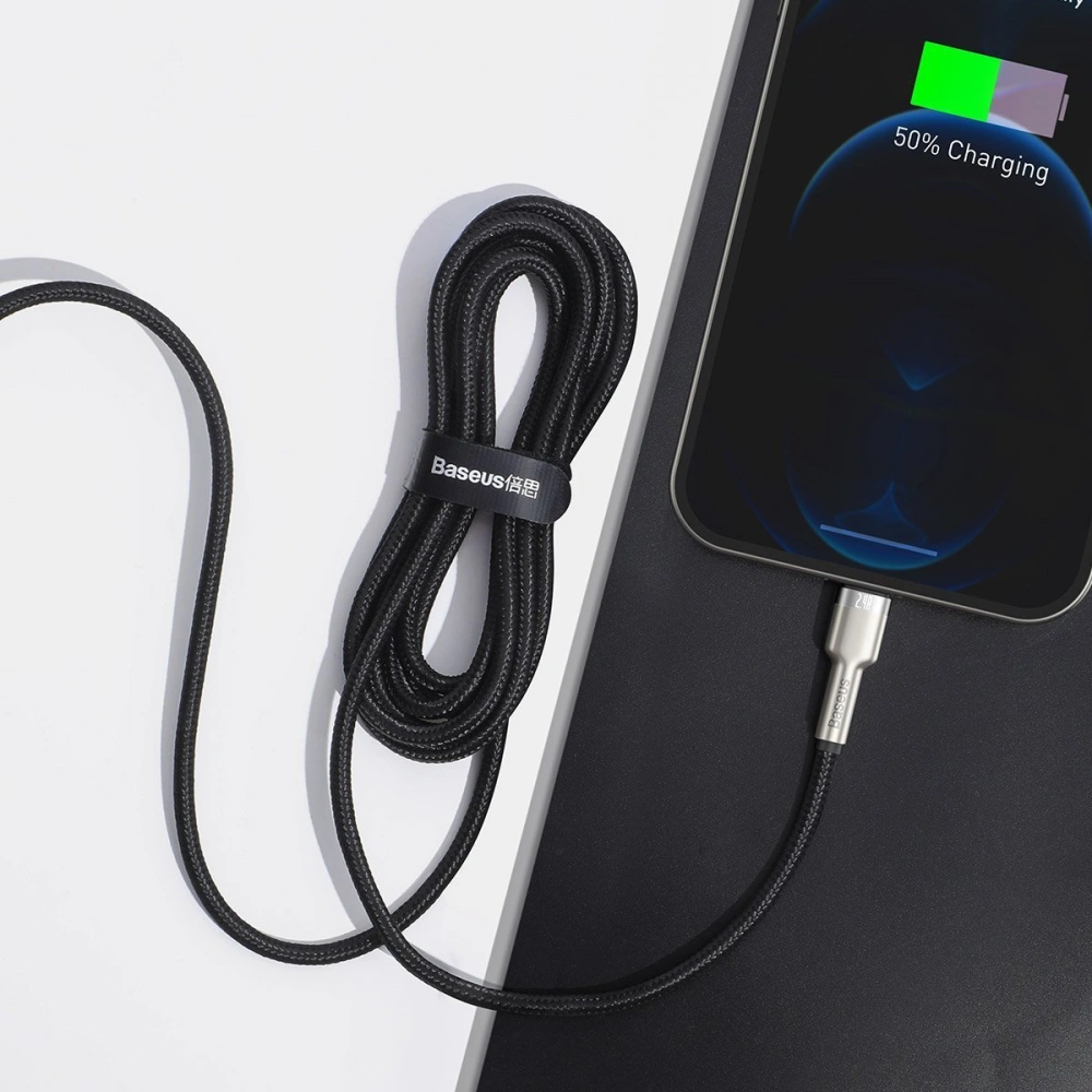 Hurtownia GSM - Kábel Baseus Cafule USB-A/Lightning 2.4A, 2m (fekete) - BSU4143 - {ean13} - Hurt