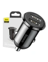 Autós töltő Baseus Grain Pro 2x USB-A 4.8A (fekete)