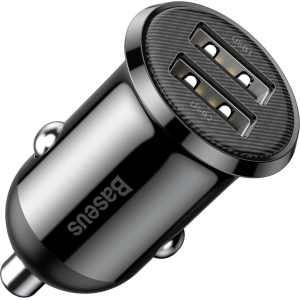 Hurtownia GSM - Autós töltő Baseus Grain Pro 2x USB-A 4.8A (fekete) - BSU4144 - {ean13} - Hurt