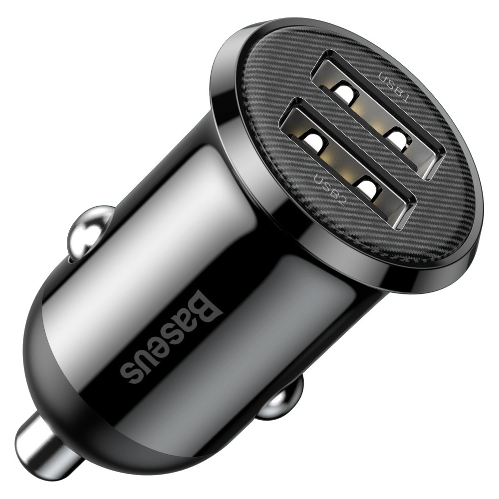 Hurtownia GSM - Autós töltő Baseus Grain Pro 2x USB-A 4.8A (fekete) - BSU4144 - {ean13} - Hurt