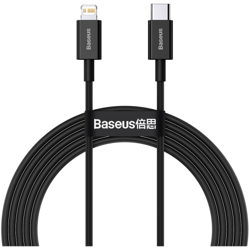 Hurtownia Baseus - 6953156205352 - BSU4146 - Kabel Baseus Superior Series USB-C/Lightning 20W, PD, 2m (czarny) - B2B homescreen