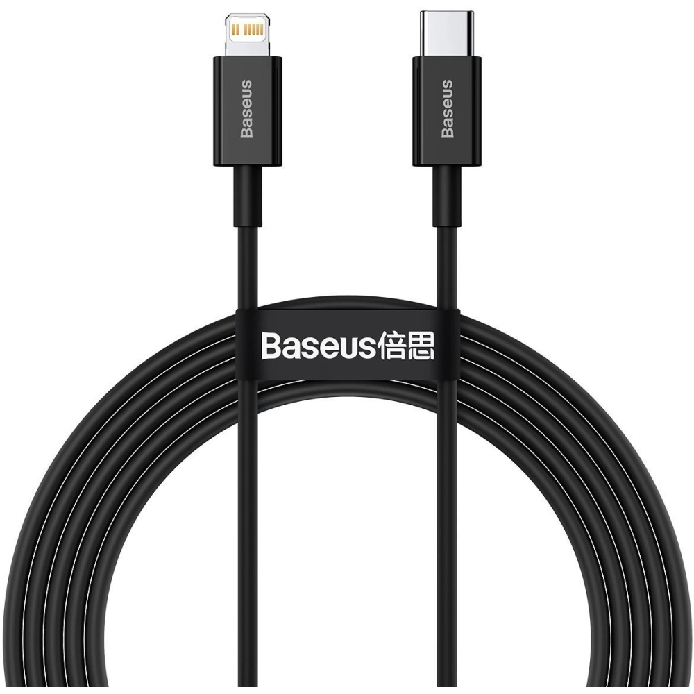 Hurtownia GSM - Cablul Baseus Superior Series USB-C/Lightning 20W, PD, 2m (negru) - BSU4146 - {ean13} - Hurt