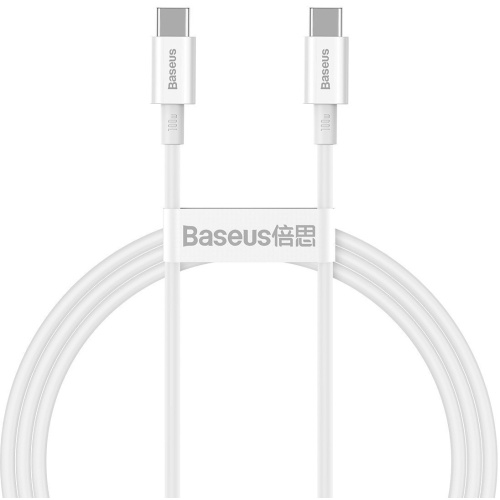 Baseus Distributor - 6953156208452 - BSU4148 - Baseus Superior Series USB-C/USB-C Cable 100W, 1m (white) - B2B homescreen